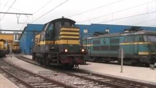 Zondag op AntwerpenNoord de 7736 en rangeringen met de 8250 [upl. by Heise539]