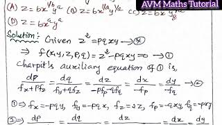 PDE  Charpits Method  tnsetmaths  tnset2024  pde  charpitsmethod  TNSET Maths [upl. by Gabi692]