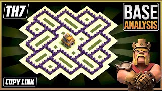 NEW BEST TH7 HYBRIDTROPHYdefense Base 2024 Town Hall 7 Hybrid Base Design – Clash of Clans [upl. by Inhsor579]