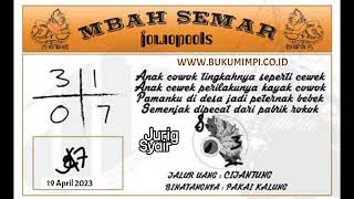 SYAIR SGP MBAH SEMAR RABU 19 APRIL 2023  HARI INI [upl. by Sama]