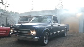 Lowering the 67 C10 the Right Way  Garage Burnout [upl. by Asimaj]