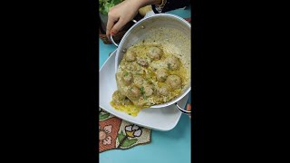 Chicken Malai Kofta With White Gravy  shorts chicken chickenmalai chickenkofta malaikofta [upl. by Ashlie615]