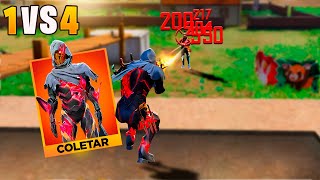 USEI A NOVA ROUPA MAIS INSANA DO JOGO E IMPRESSIONEI TODOS NO SOLO VS SQUAD FREE FIRE MOBILE [upl. by Schober]