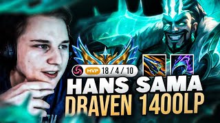 HANS SAMA RANK 1 EUW 1400LP NOUS COOK UN BUILD TRÈS CHIMIQUE SUR DRAVEN  Review de game [upl. by Annasiul]