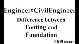 Difference between footing and foundation [upl. by Iggie211]