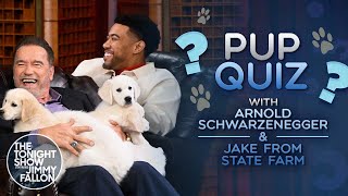 Pup Quiz with Arnold Schwarzenegger in Partnership with State Farm  The Tonight Show [upl. by Aver]