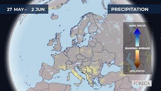 Monthly precipitation forecast for Europe 1152024 [upl. by Castillo]