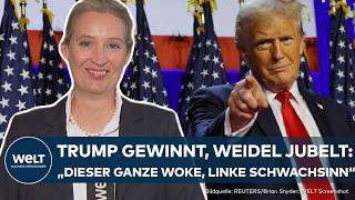 USWAHL 2024 Donald Trump  politisches Vorbild AfDChefin Alice Weidel zeigt ihre Bewunderung [upl. by Eleira]