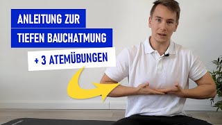 3 ATEMÜBUNGEN zur BAUCHATMUNG So belüftest du deine Lunge besser [upl. by Alomeda158]