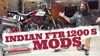 Indian FTR 1200 S Motorcycle Mods [upl. by Surazal]