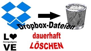 Dropbox Dateien dauerhaft löschen [upl. by Haerr]