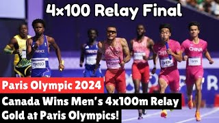 Historic Victory Canada’s 4x100m Relay Team Strikes Gold in Paris [upl. by Clarisse]