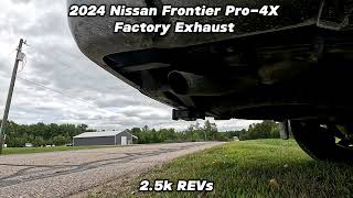 2024 Nissan Frontier Pro4X Stock Exhaust Sound [upl. by Agace]