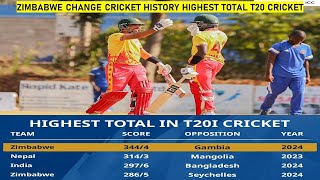 ZIMBABWE MAKE WORLD RECORD 34420 T20 [upl. by Dimitris]