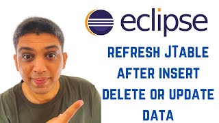 Java swing tutorial using Eclipse  How to refresh JTable after insert delete or update the data [upl. by Nidraj]