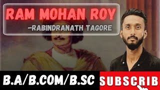 RAM MOHAN ROY BY RABINDRANATH TAGOREAEC ENGLISHBABCOMBSCSEM2CCF [upl. by Noteloc]