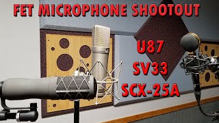 FET Microphone Shootout Neumann U87 Earthworks SV33 Audix SCX25A [upl. by Romaine]