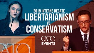 Interns Debate Libertarianism vs Conservatism Cato vs Heritage [upl. by Genia]