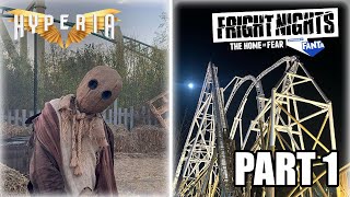 Thorpe Park Fright Nights  Hotel tour shows Hyperia Night Ride amp more night rides Part 1 [upl. by Swiercz]