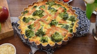 Rezept für Quiche mit Lachs und Brokkoli [upl. by Retnyw]