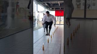 Most candles extinguished by jump heel clicks in one minute  55 by Tudur Phillips 🇬🇧 [upl. by Sheffield]