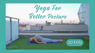 30 Min l Yoga for Better Posture 🧘‍♀️ [upl. by Nosro241]