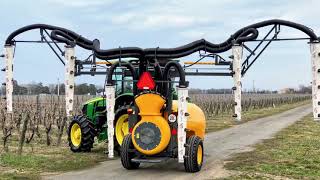 Gregoire Speedflow Progress 3 row vineyard sprayer  LVE [upl. by Nylyrehc]