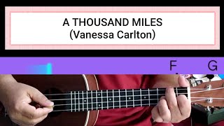 A Thousand Miles Vanessa Carlton ukulele cover song [upl. by Aleira]