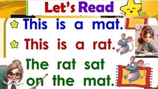 CVC Reading Lesson 1  CVC words in Sentences  Sentences with Short Vowel Aa [upl. by Orna]