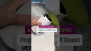 PROJETOR PORTÁTIL SMART 4K acheinashopee projetor achadinhos [upl. by Hogue]