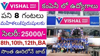 Vishal mega mart లో ఉద్యోగాలు  Permanent job Mall Job Vacancy 2024  job vacancy 2024 [upl. by Wittie653]