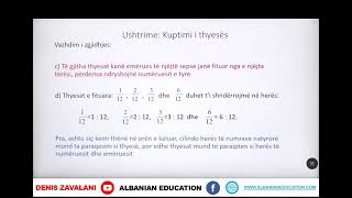 6 02 034 Java e nëntë Matematikë Kuptimi i thyesës Ushtrime [upl. by Leihcim]