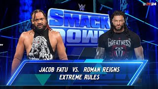 Jacob Fatu vs Roman Reigns WWE SMACKDOWN Extreme Rules Match  The OTC vs The Samoan Werewolf [upl. by Sebbie]