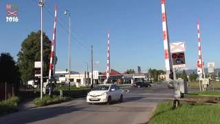 Železničné priecestie Košťany nad Turcom SK  282016  Železniční přejezd  Railroad crossing [upl. by Emixam682]