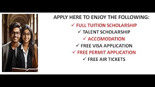 Fully Funded Scholarships For International Students  Talent Scholarships [upl. by Tawnya]