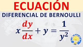 👩‍🏫 Cómo resolver una ECUACIÓN DIFERENCIAL de BERNOULLI  Juliana la Profe [upl. by O'Conner669]