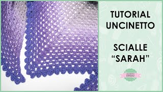 Tutorial scialle uncinetto quotSarahquot  Uncinetto dArgento [upl. by Eelamme]