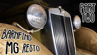 Barn Find MG TD Restoration Part 2 Oil change and SU Carb removal [upl. by Delahk]