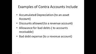 Contra Accounts [upl. by Copland]