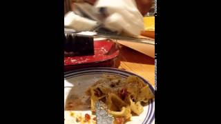 Shaving Cheese on Pesto Pollo Pasta at Scaddabush Scarborough [upl. by Jacinto745]