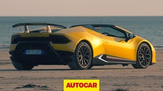 Lamborghini Huracan Performante Spyder 2018 review  Autocar [upl. by Cappella646]