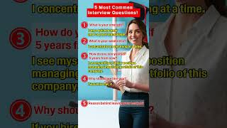 Top 5 Common Interview Questions shorts foryou interview education [upl. by Willette]