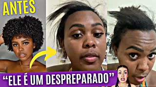 MULHER EXPÕE CABELELEIRO MESTRE DOS CACHOS SOLTURA DOS CACHOS ESTICOU O CABELO😱 [upl. by Laith]