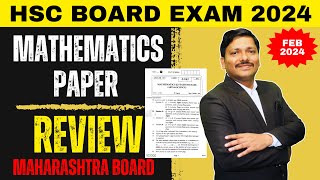 MATHS FEB 2024 PAPER REVIEW amp PAPER SOLVING BY DINESH SIR  HSC BOARD EXAM 2024 MAHARASHTRA BOARD [upl. by Ingeborg]