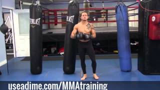 How to Punch a Bag  MMA Training Heavy Bag 4 Combinations [upl. by Ayikat]