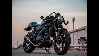 YAMAHA XSR155 CAFE RACER  LUMIX GH5 1235MM SHORT VIDEO [upl. by Ophelie]