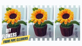 DIY Flowers  Tutorial Pipe Cleaners 37 [upl. by Ximena]