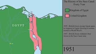 The History of the Suez Canal Every Year [upl. by Shanan]