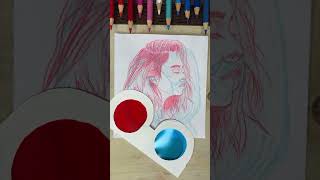 How to draw 3D effect  Anaglyph 3D painting shorts art 3D [upl. by Leinaj992]