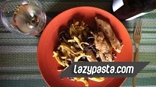 Chocolate amp tangerine casarecce with chicken amp soy sauce  easy pasta recipes by Lazy Pasta [upl. by Gamin]